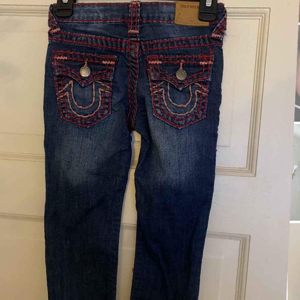 Pink stitch True religion jeans - little girl 4